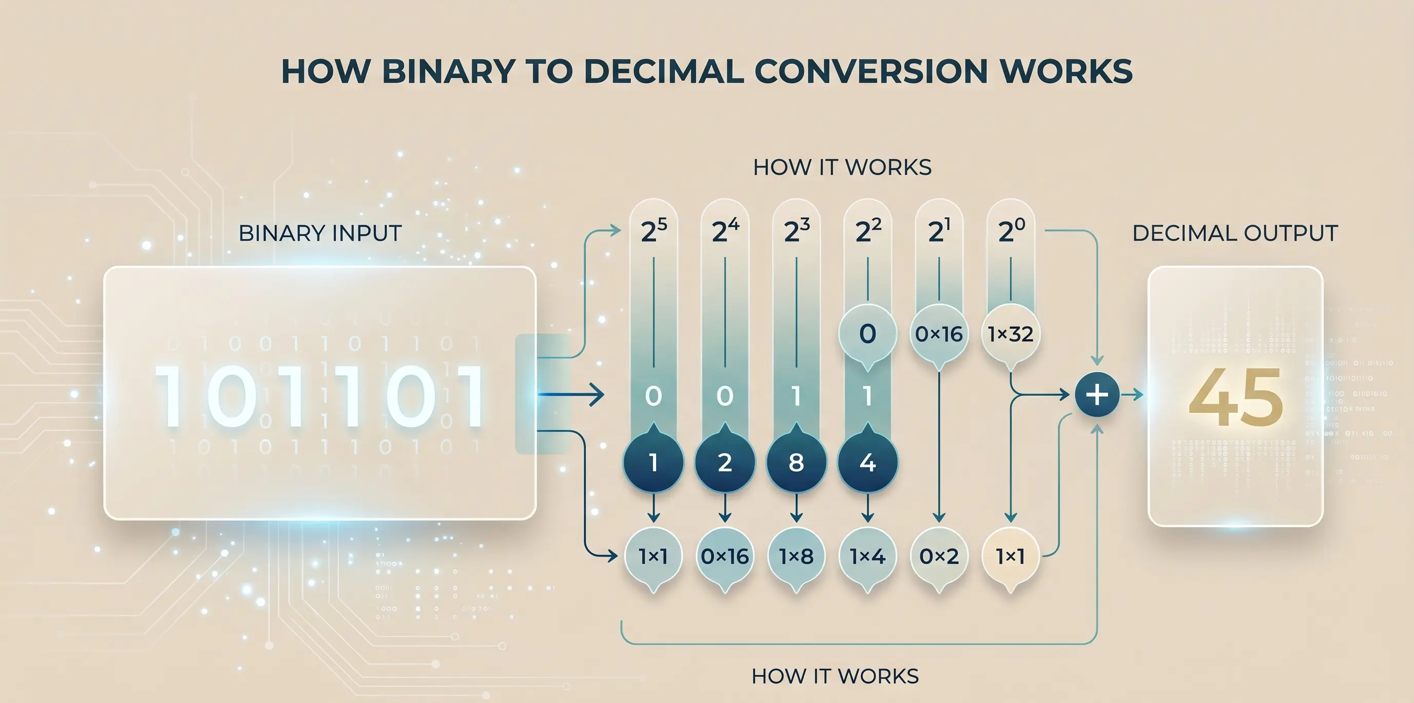 How to Convert Binary to Decimal Step by Step - With Examples